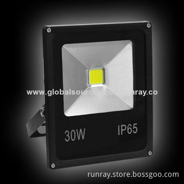 30W LED Floodlights Outdoor IP65 AC85-265V Epistar Chip Black Finishing Color ISO 9001 China Factory